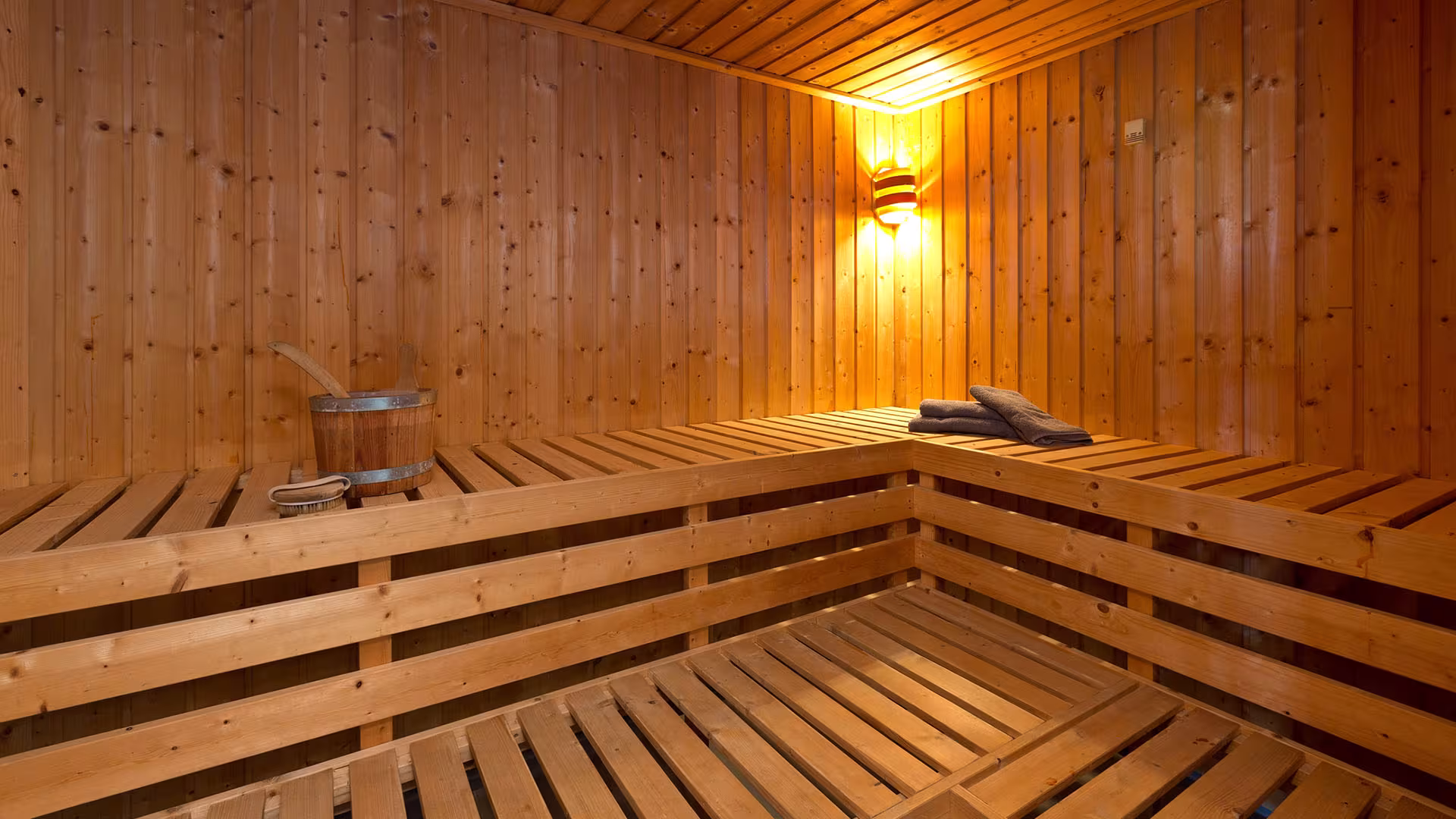 Sauna im Ferienhaus an der Müritz in Jabel