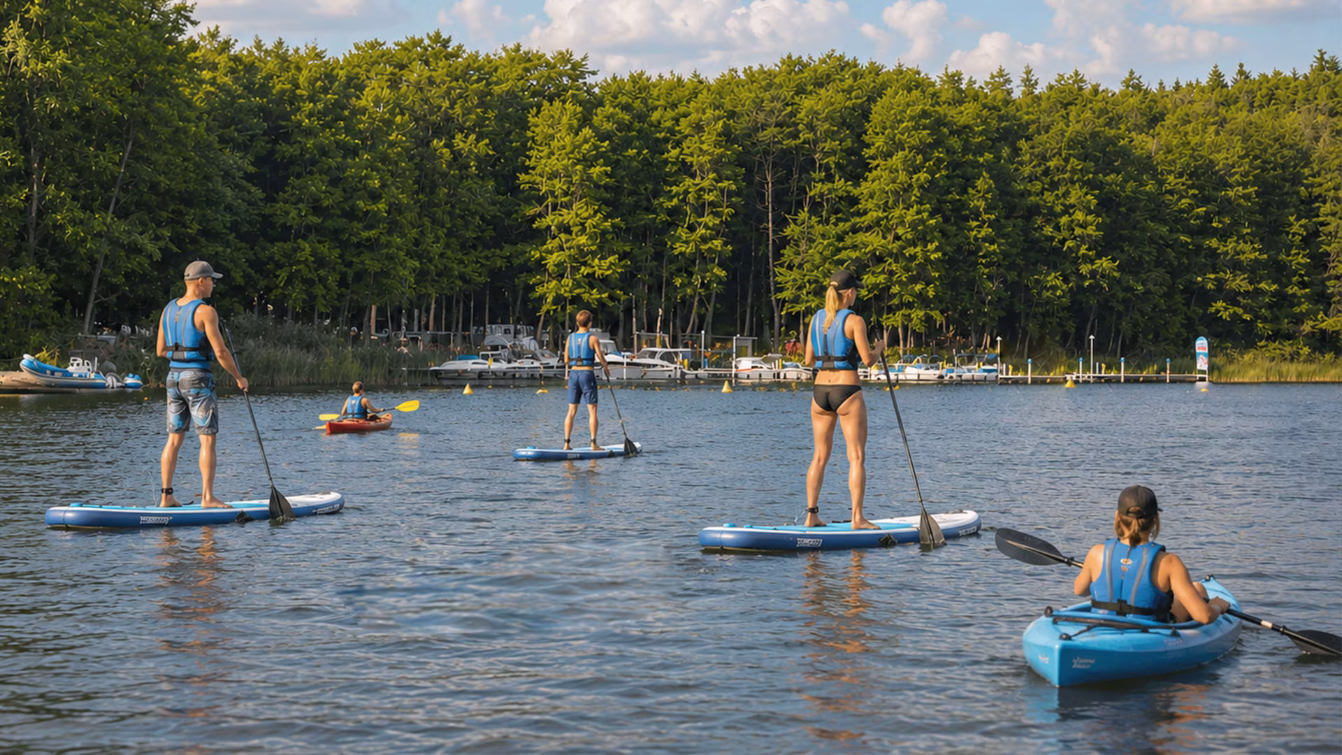 Stand-Up-Paddling-Tour auf dem Jabelschen See an der Müritz