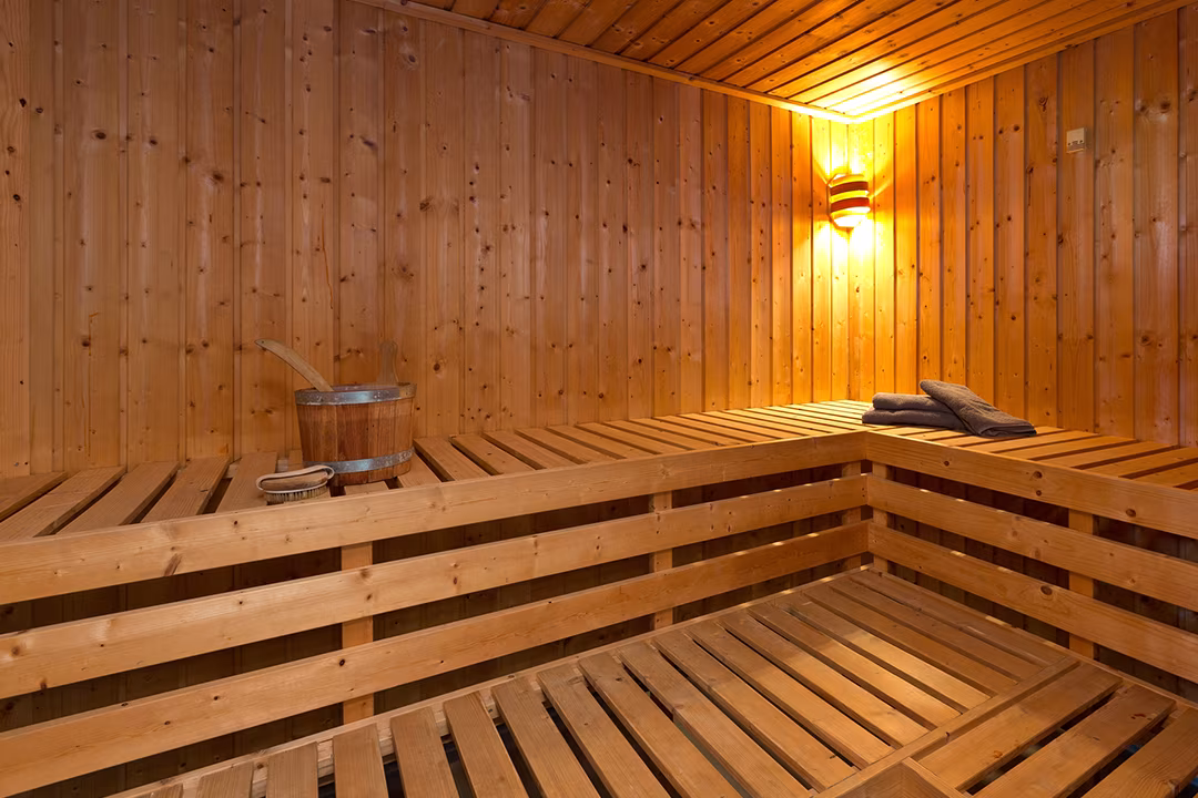 Sauna im Gruppenhaus an der Müritz in Jabel