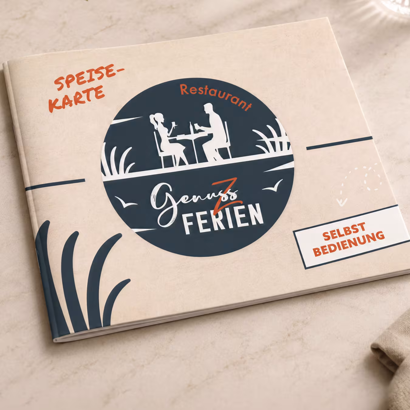 Speisekarte im Restaurant der Genuss-Ferien in Jabel an der Müritz