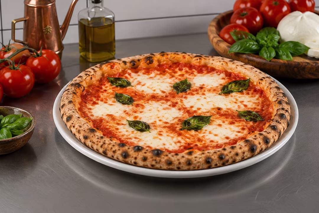 Frisch gebackene Pizza im Restaurant am See an der Müritz in Jabel